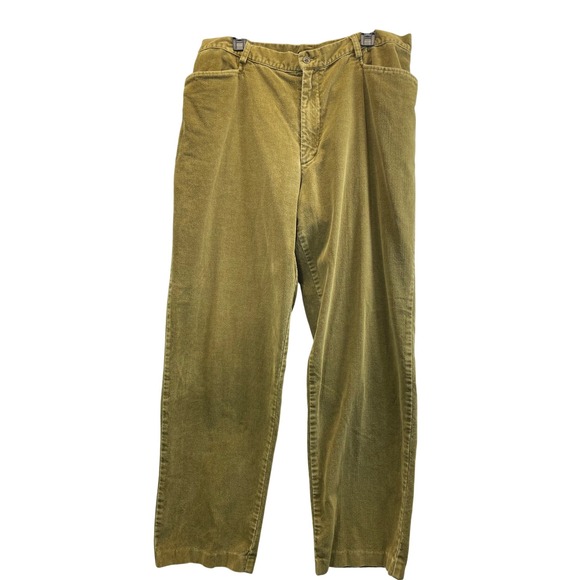 J.CREW Pants - J Crew Womens‎ Corduroy Pants Size 38R green mustard Cotton Classic Fit
